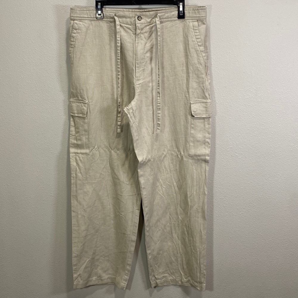 Claiborne‎ linen cotton pants cargo style